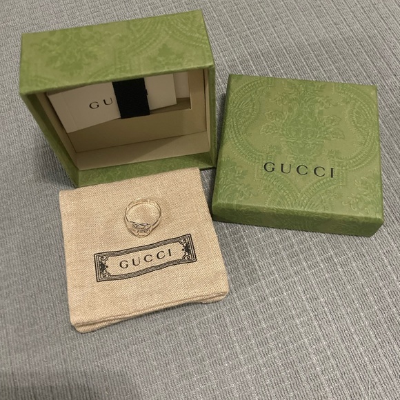 NWT Gucci Blind for Love Heart Ring With Box (full inclusion) Size 7.25 US - Picture 6 of 9